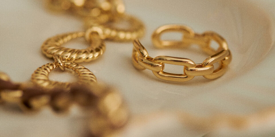 Golden jewellery