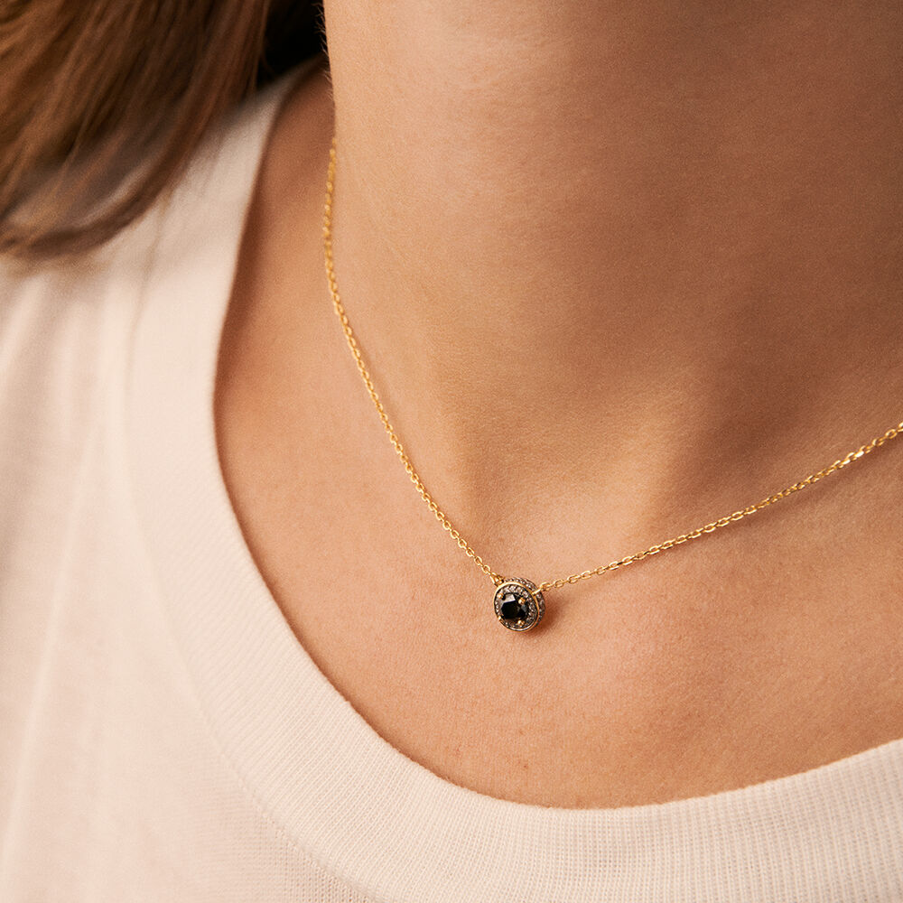 Choker necklace IMPERIAL - Black / Gold - Choker necklace  | Agatha