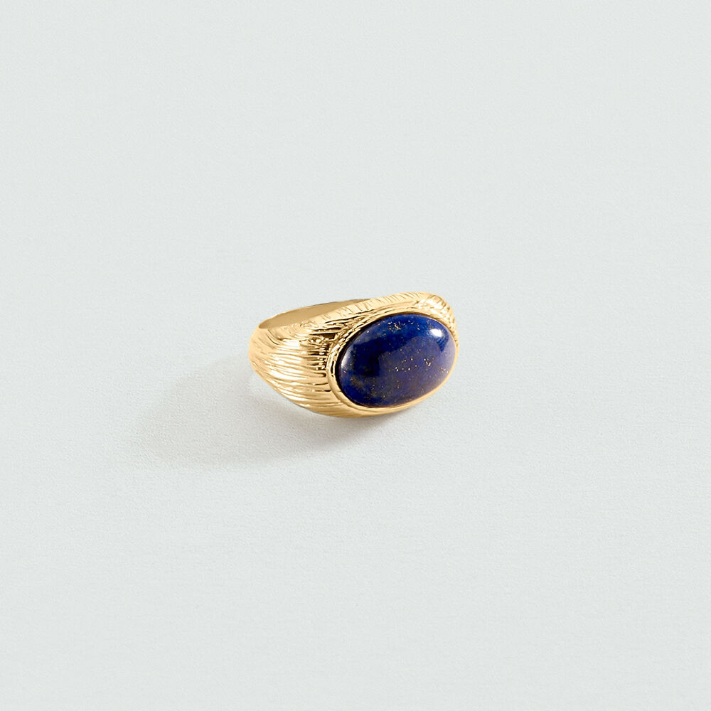 Large ring PETRA - Lapis / Gold - Jewellery  | Agatha