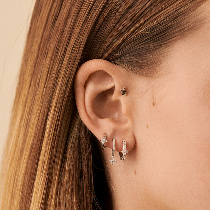 Piercing stud VIPER - Silver - All jewellery  | Agatha