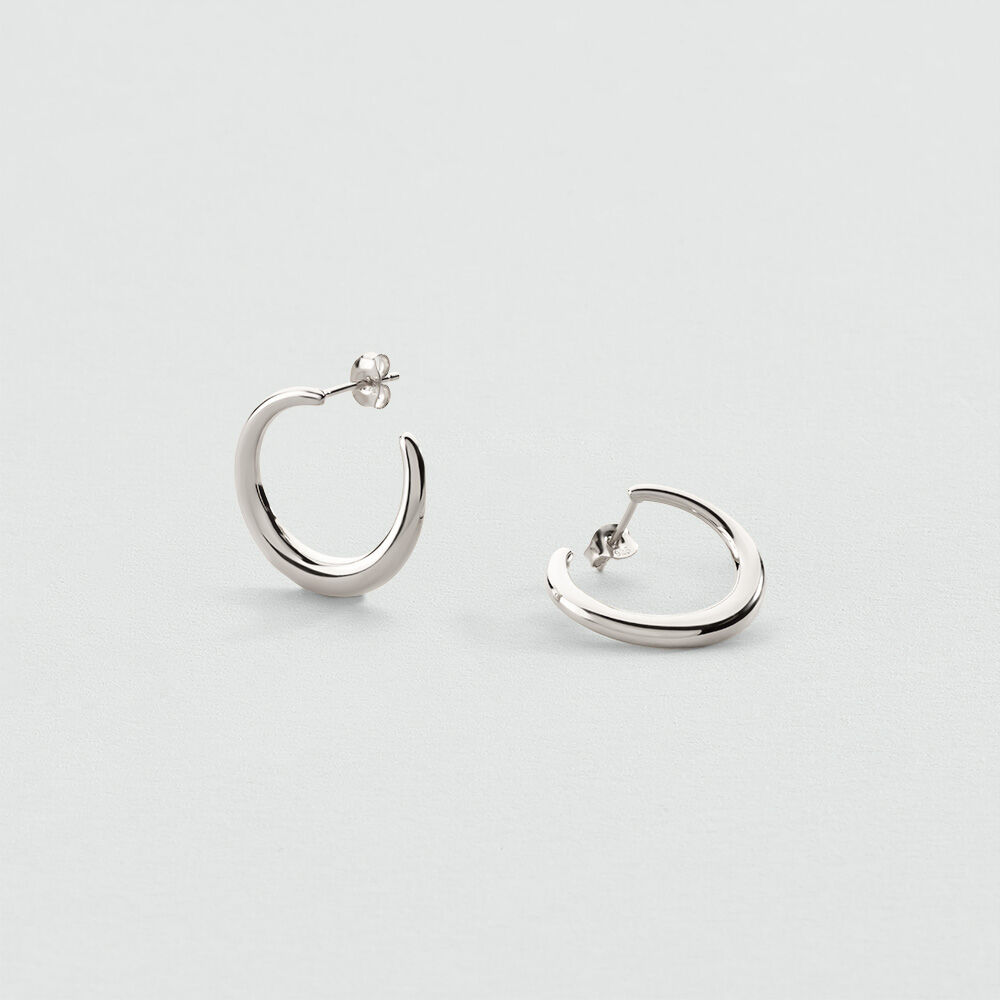 Hoops RUE DE SEINE - Silver - Earrings  | Agatha