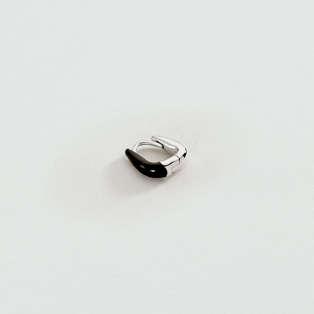 Hoop piercing SUZETTE - Black / White - Hoop piercing  | Agatha
