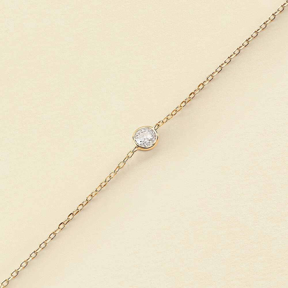 Link bracelet BRILLANT - Crystal / Golden - All bracelets  | Agatha