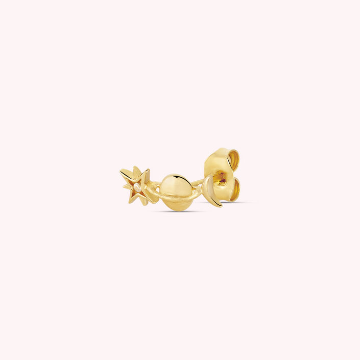 Piercing stud COSMO - Golden - All jewellery  | Agatha