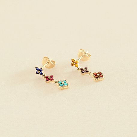 Long earrings BELOVED - Multicolor / Gold - 9:42  | Agatha