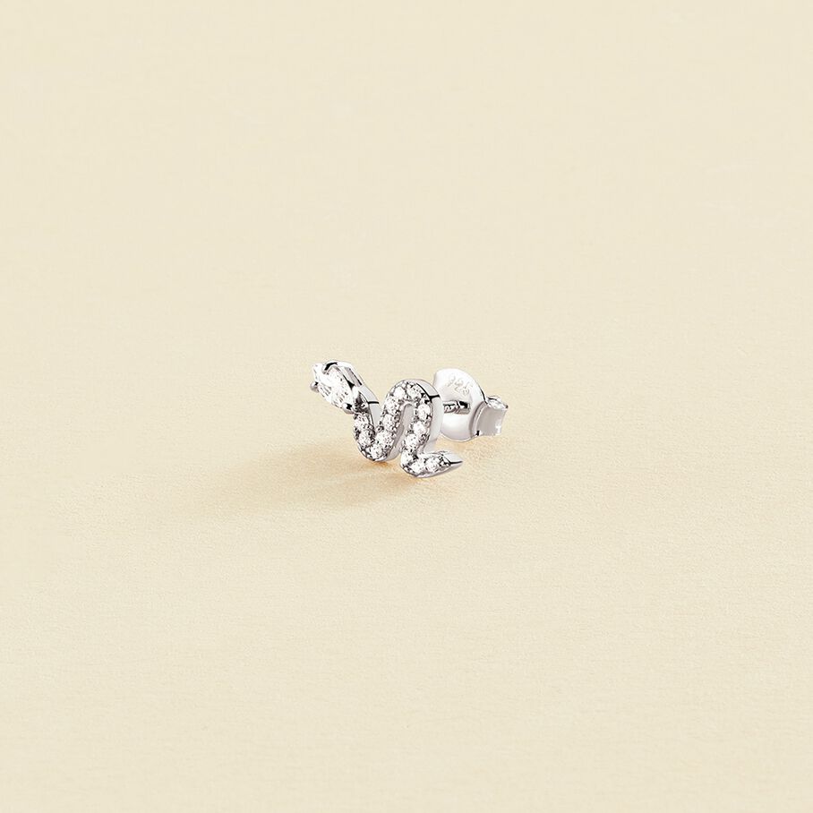 Piercing stud SNAKY - Crystal / Silver - All jewellery  | Agatha