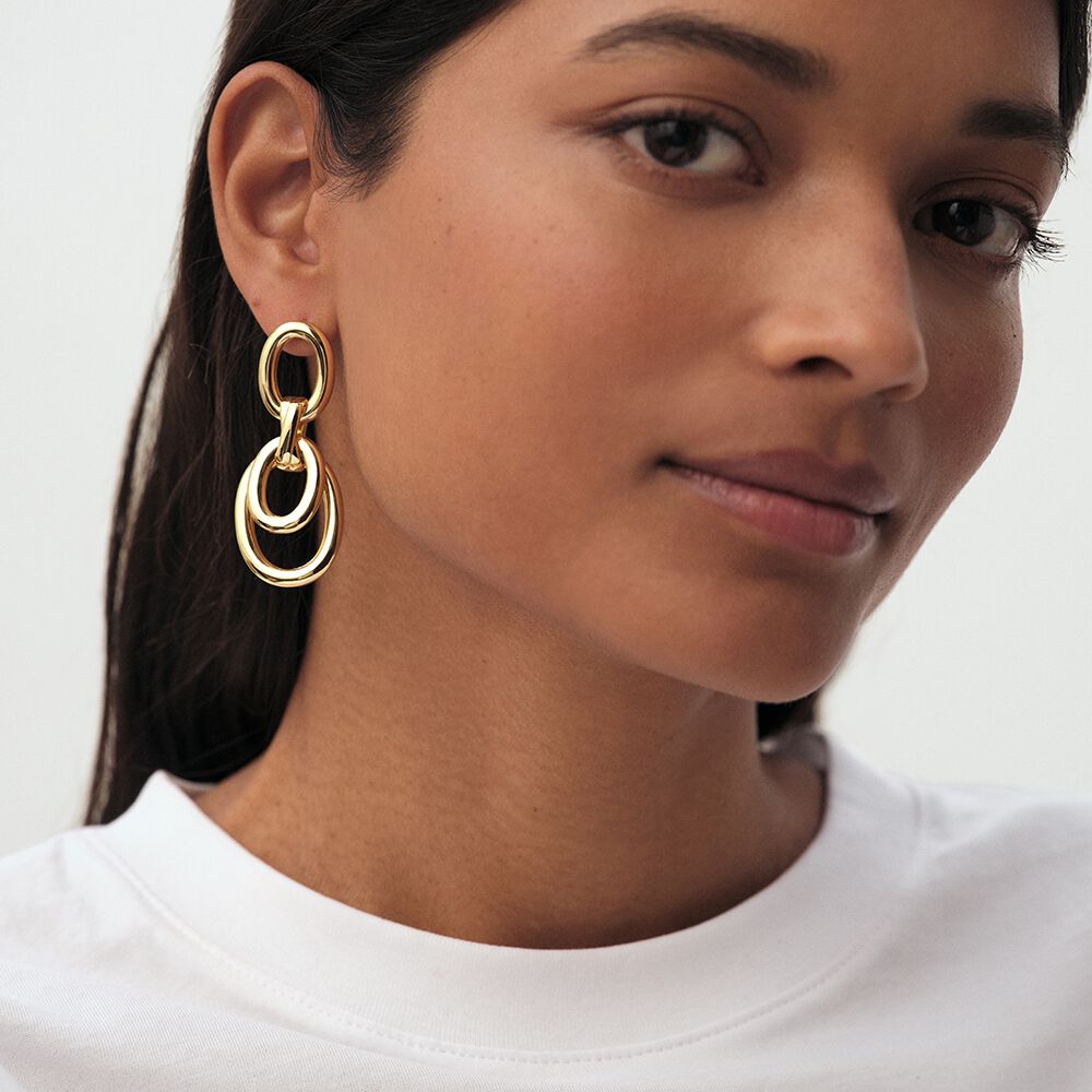 Long earrings XOXO - Golden - Earrings  | Agatha