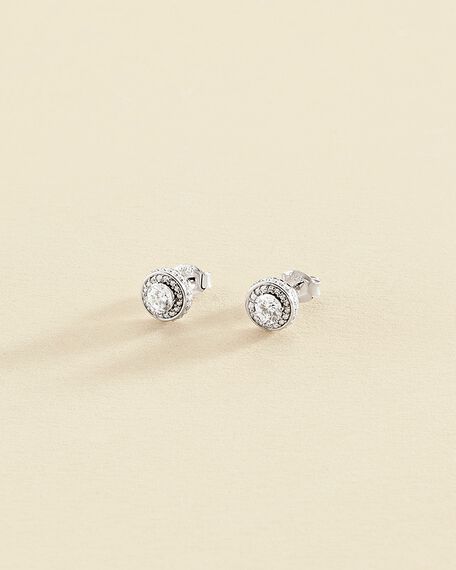 Stud earrings IMPERIAL - Crystal / Silver - All earings  | Agatha