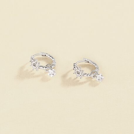 Hoops SPACE AGE - Crystal / Silver - All jewellery  | Agatha