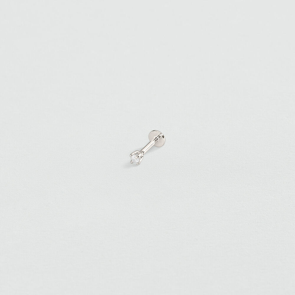 Piercing stud MIX & MATCH - Crystal / Silver - Genuine silver  | Agatha