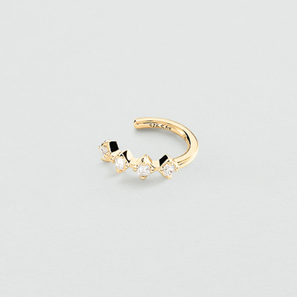 Fake piercing MIX & MATCH - Crystal / Golden - Genuine silver  | Agatha