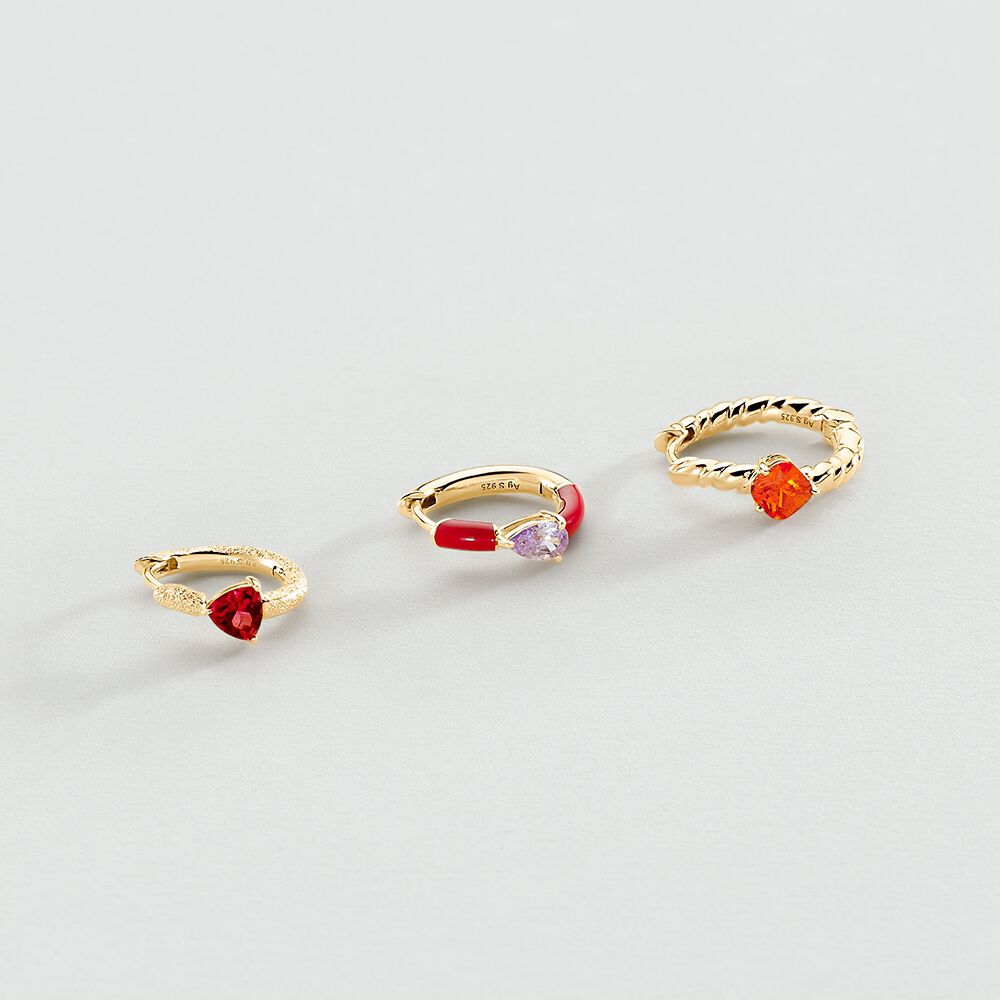 Hoop piercing STUNNING - Multicolor / Gold - Hoop piercing  | Agatha