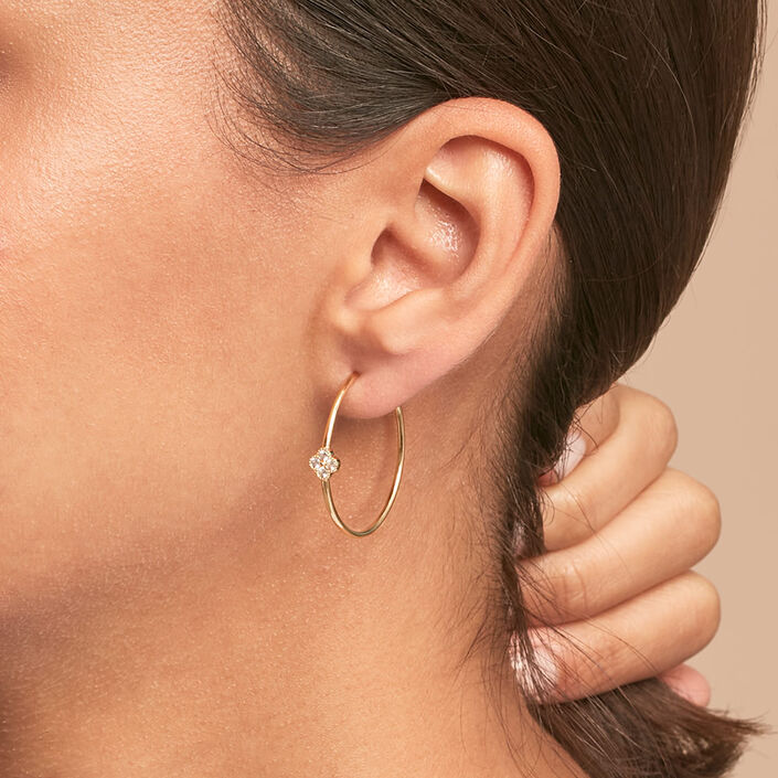 Hoops BELOVED - Crystal / Gold - All jewellery  | Agatha