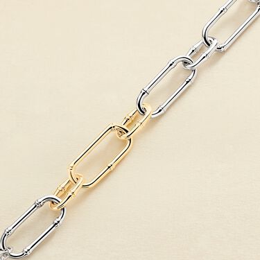 Link bracelet BAMBOO - Silver / Gold - 13:01  | Agatha