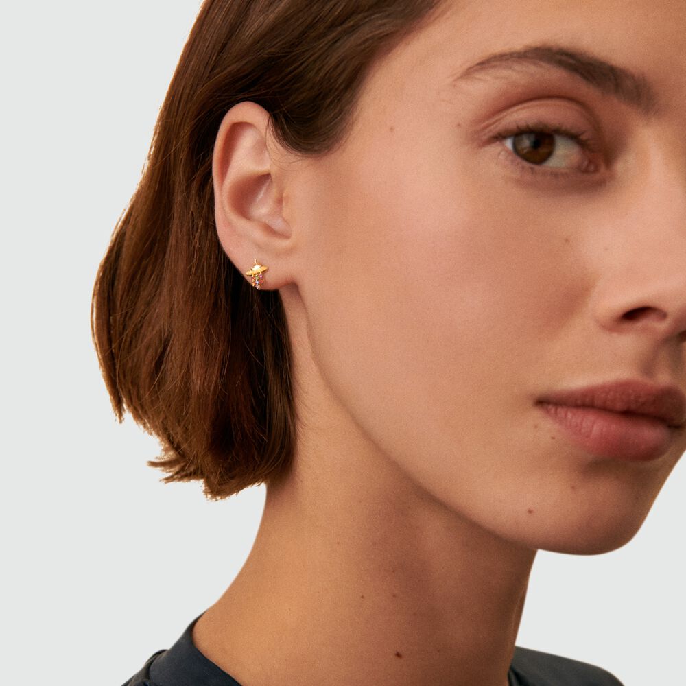 Piercing stud SPACEAGE - Multicolor / Gold - Jewellery  | Agatha