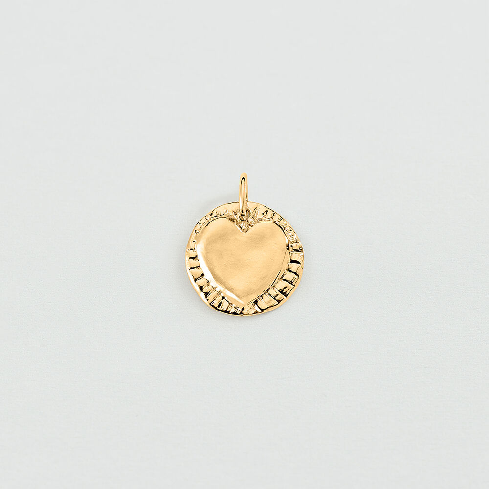 Pendant HEART MEDAL - Golden - All Talismans  | Agatha