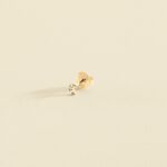 Piercing stud LUNITA - Crystal / Golden - All jewellery  | Agatha