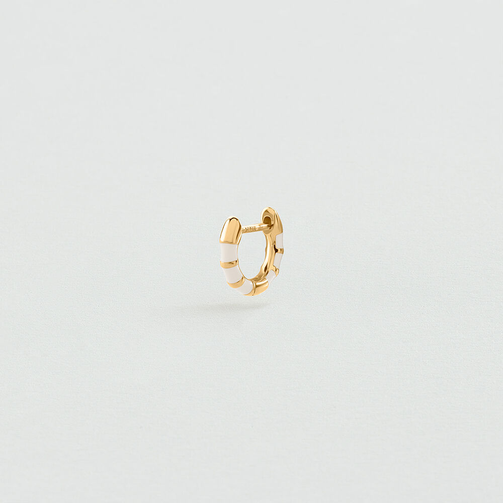 Hoops EAR4SUZIE - White / Gold - Earrings  | Agatha