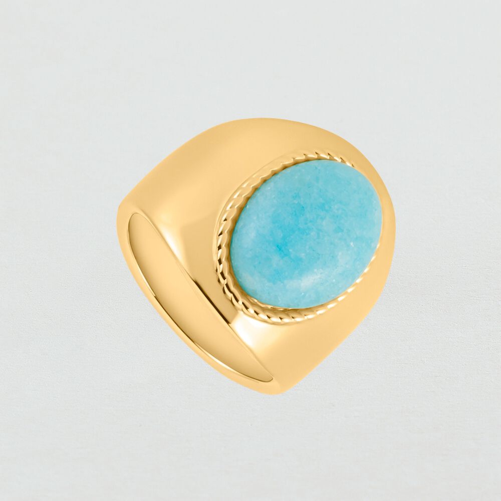Large ring ALOHA - Amazonite - Outlet  | Agatha