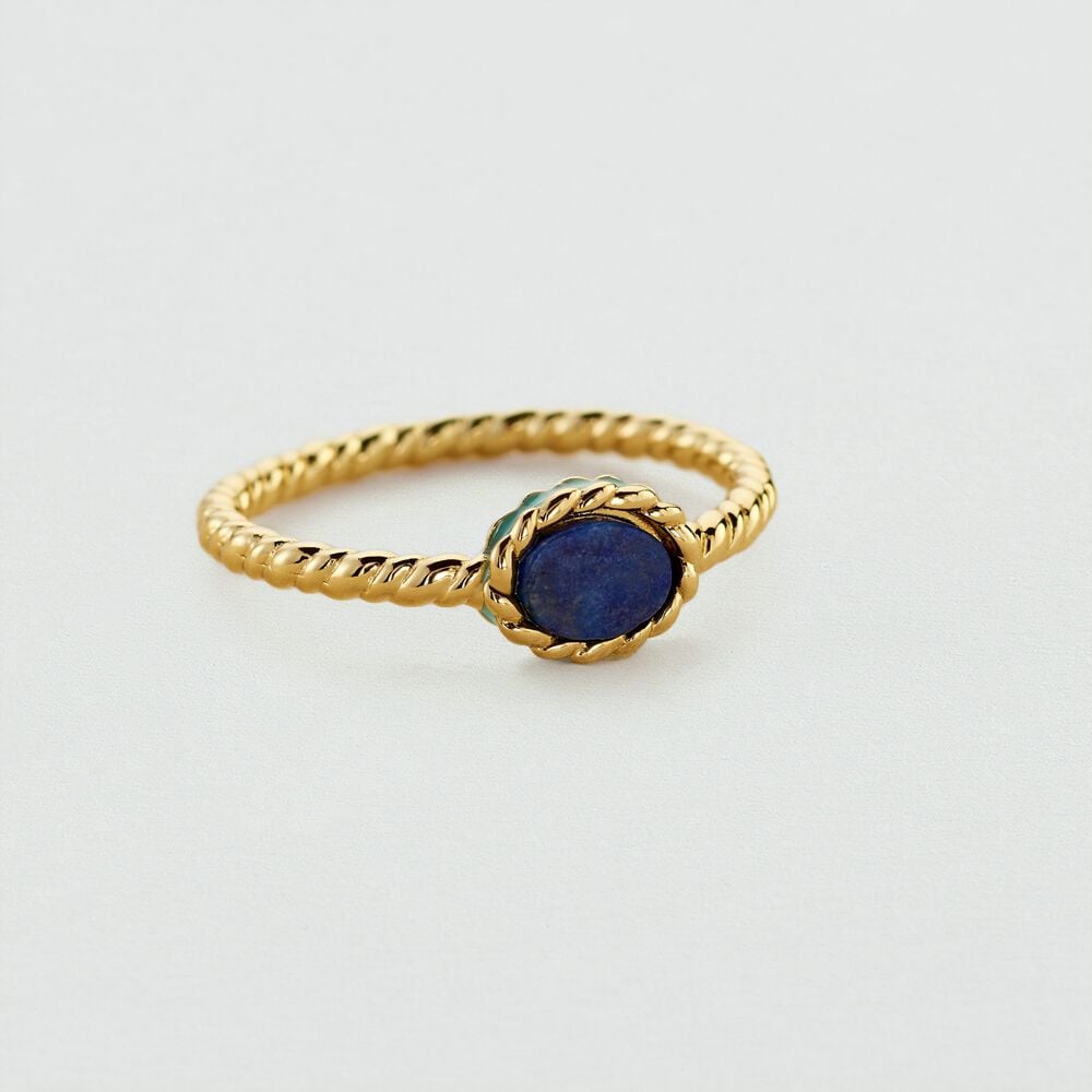Thin ring ATMA - Lapis/ blue - Outlet  | Agatha