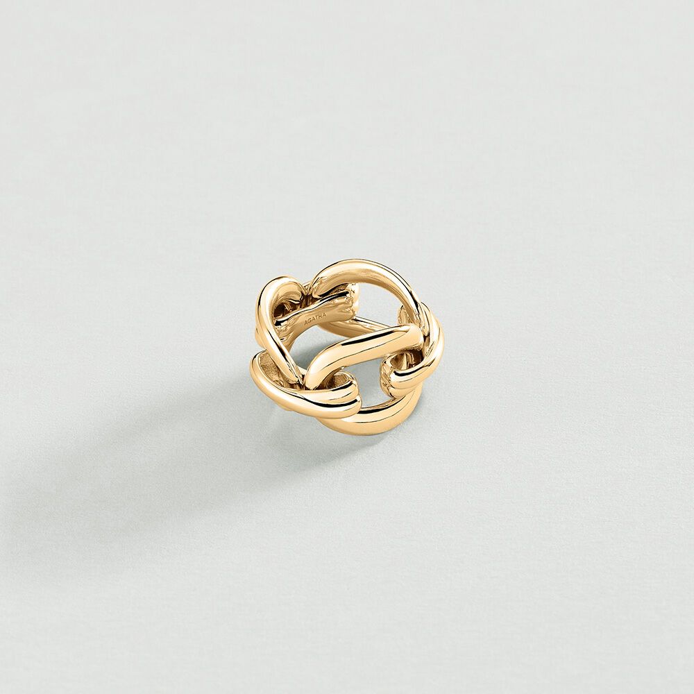 Large ring XOXO - Golden - Jewellery  | Agatha