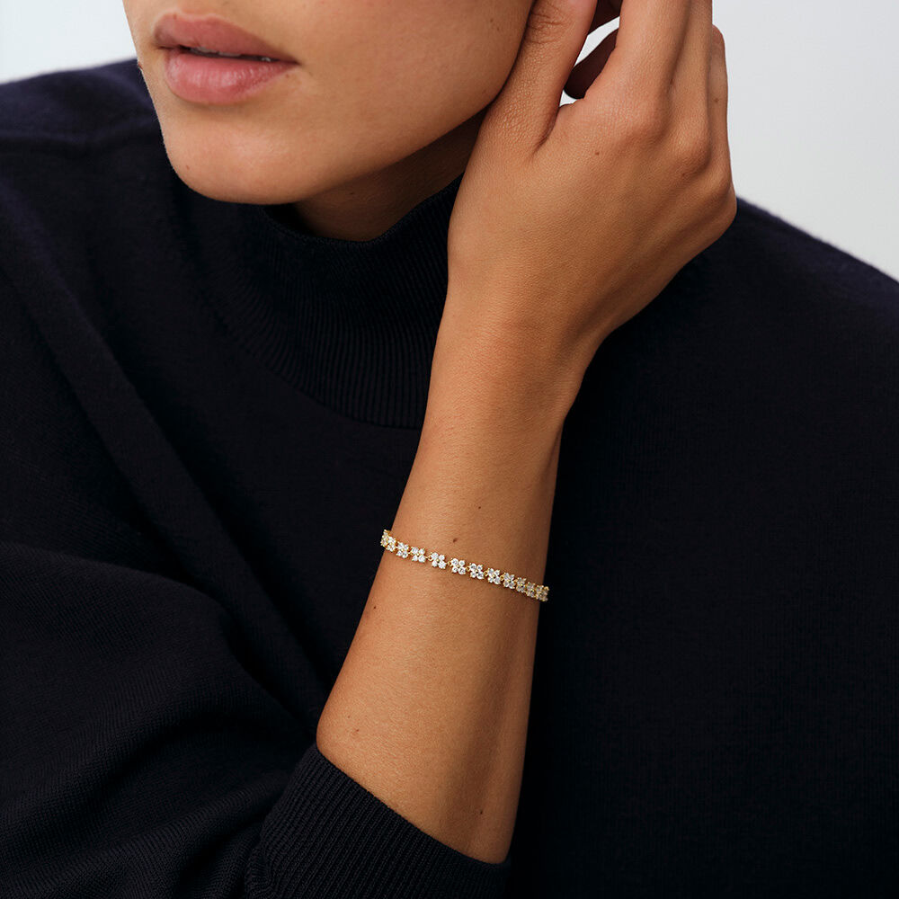 Link bracelet BELOVED - Crystal / Golden - Beloved  | Agatha