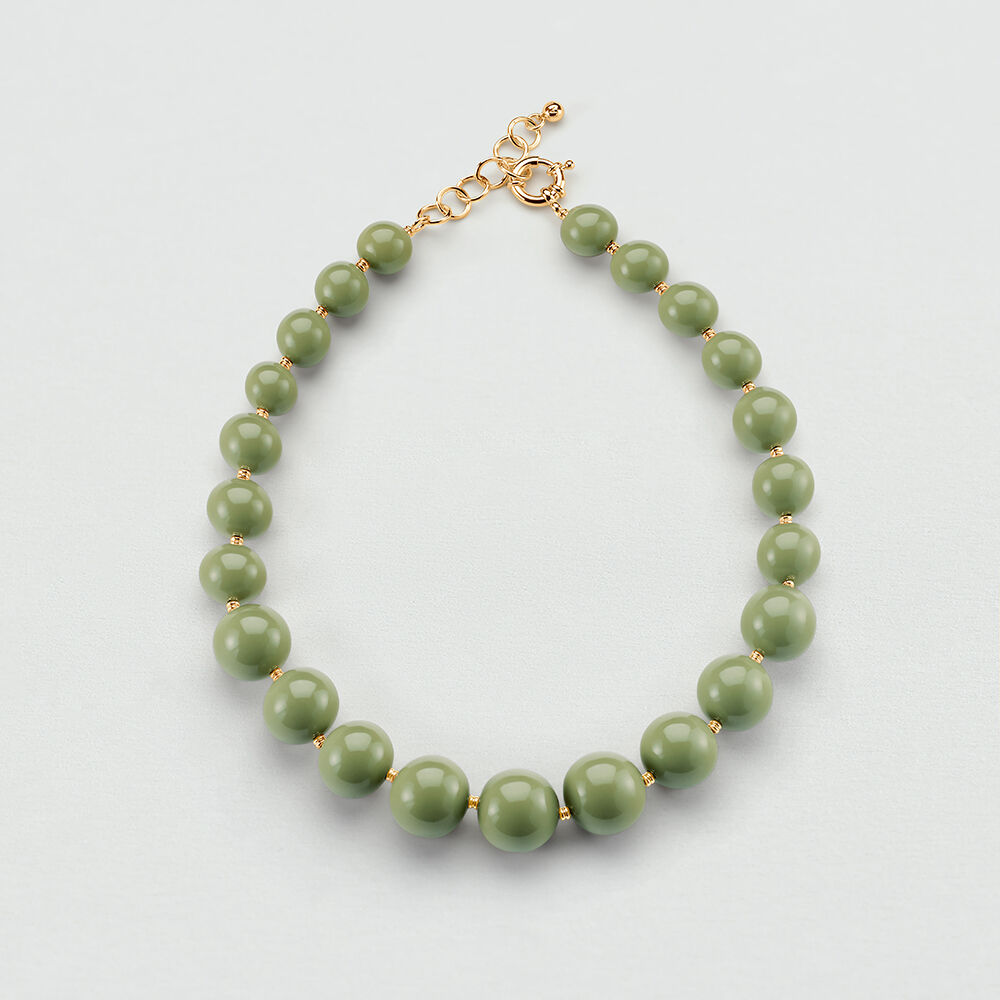 Choker necklace PALAIS ROYAL - Khaki / Gold - Choker necklace  | Agatha