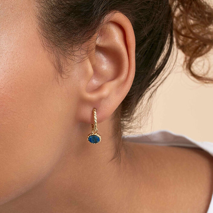Hoops ATMA - Lapis/ blue - All jewellery  | Agatha