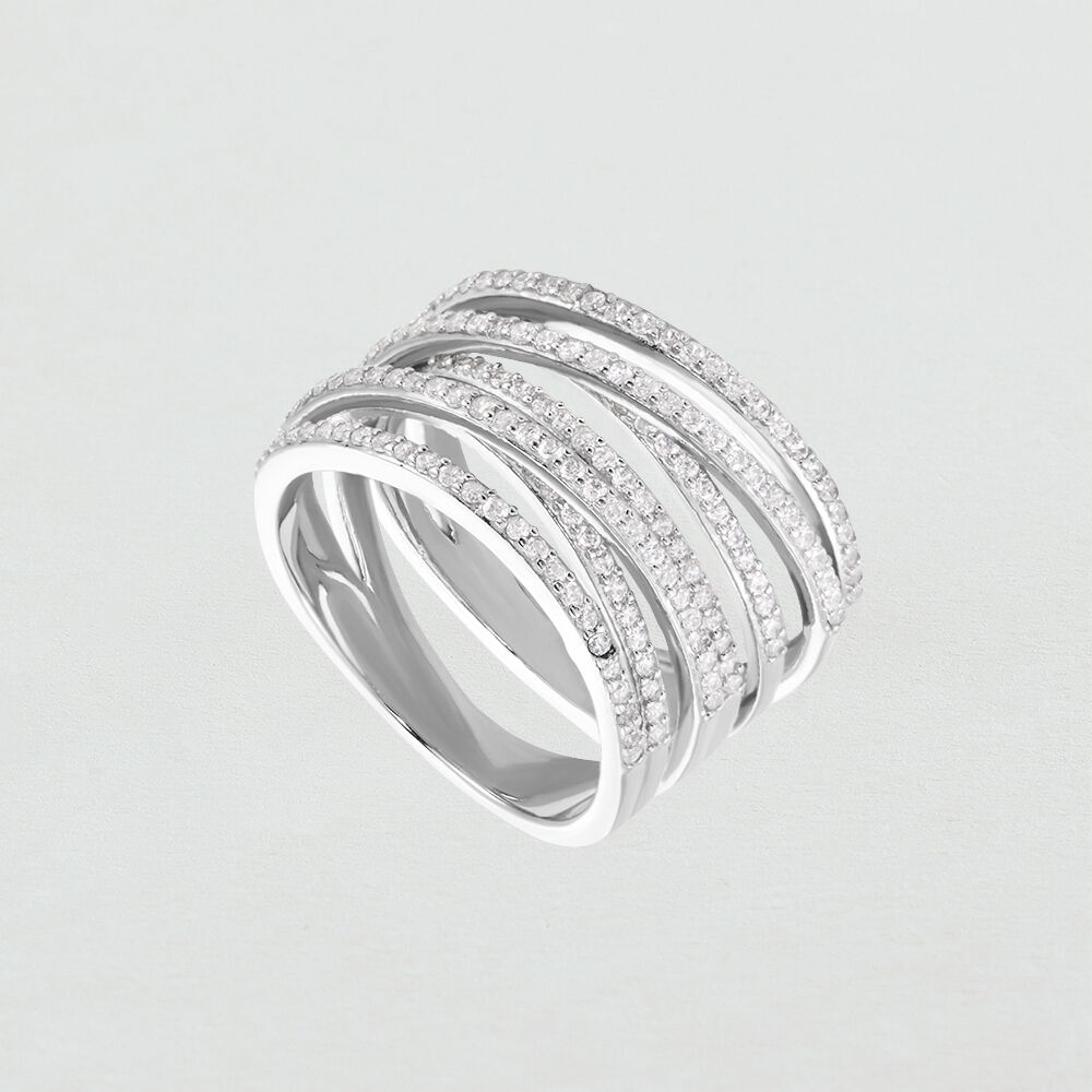 Large ring MULTI - Crystal / Silver - Outlet  | Agatha