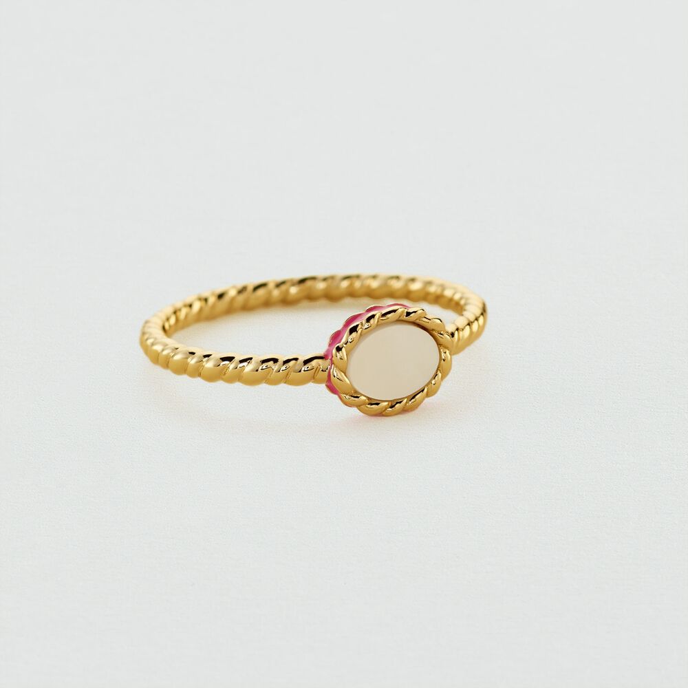 Thin ring ATMA - Mother-of-pearl / pink - Outlet  | Agatha