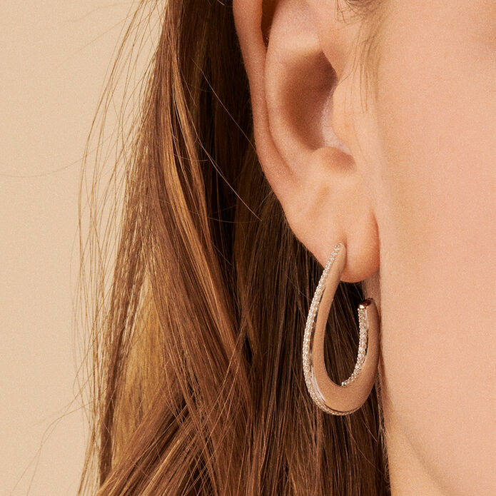 Hoops GEMINI - Crystal / Silver - All jewellery  | Agatha