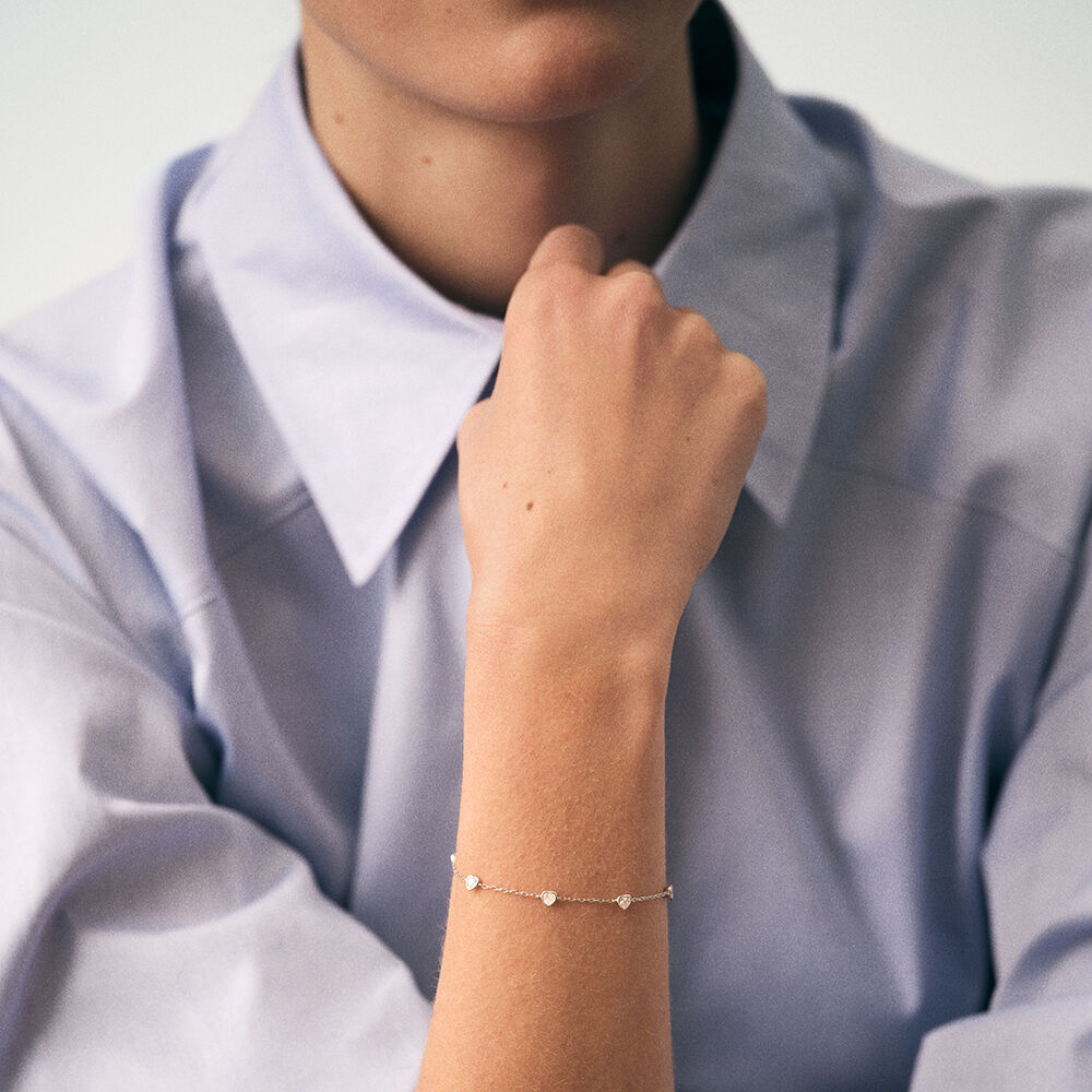 Link bracelet ADOREE - Crystal / Silver - Bracelets  | Agatha