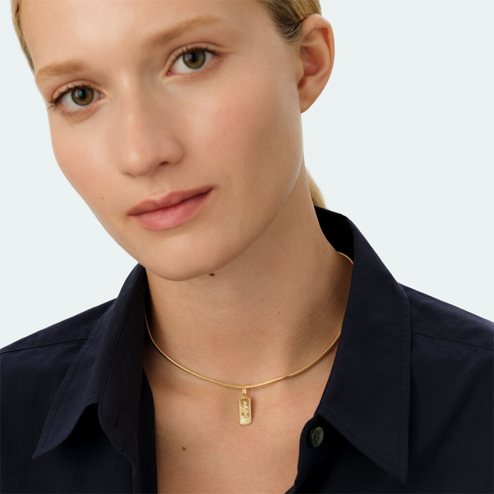Pendant LUCKY - Crystal / Golden - Jewellery  | Agatha