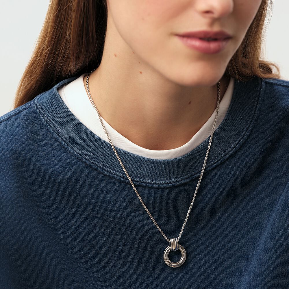 Mid-length necklace 1960 - Silver - Jewellery  | Agatha