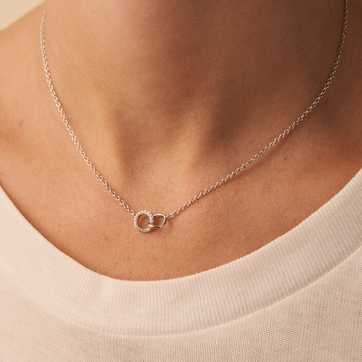 Choker necklace RONDOU - Crystal / Silver - All jewellery  | Agatha
