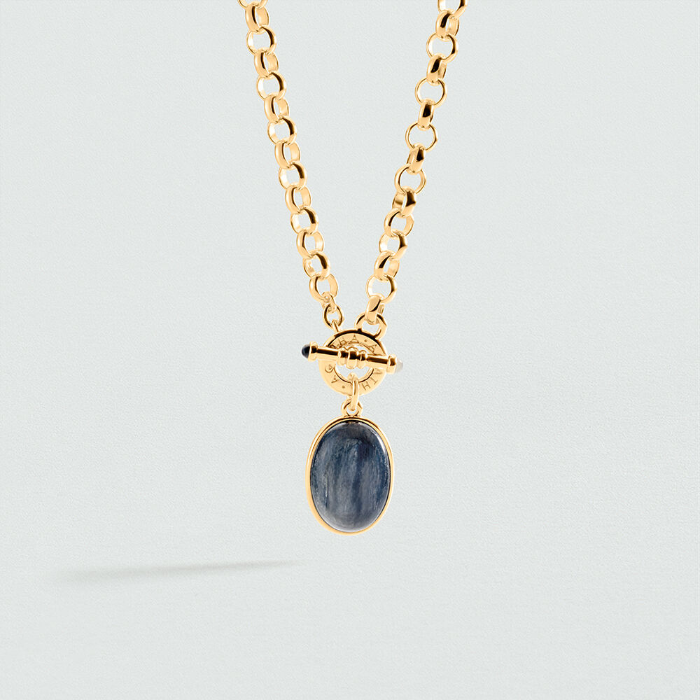 Long necklace LA RIVIERA - Blue / Gold - Long necklace  | Agatha