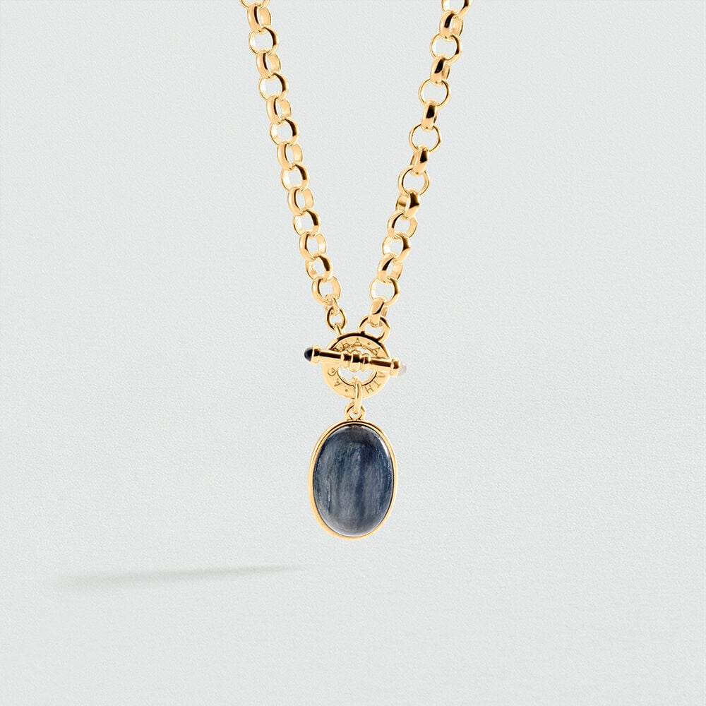 Long necklace LA RIVIERA - Blue / Gold - Long necklace  | Agatha