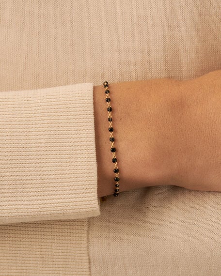 Link bracelet SMARTY - Black / Gold - All bracelets  | Agatha