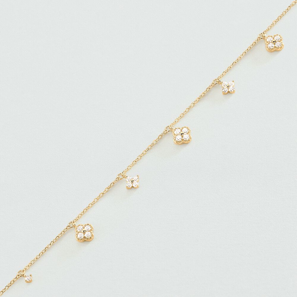 Link bracelet BELOVED - Crystal / Golden - Bracelets  | Agatha