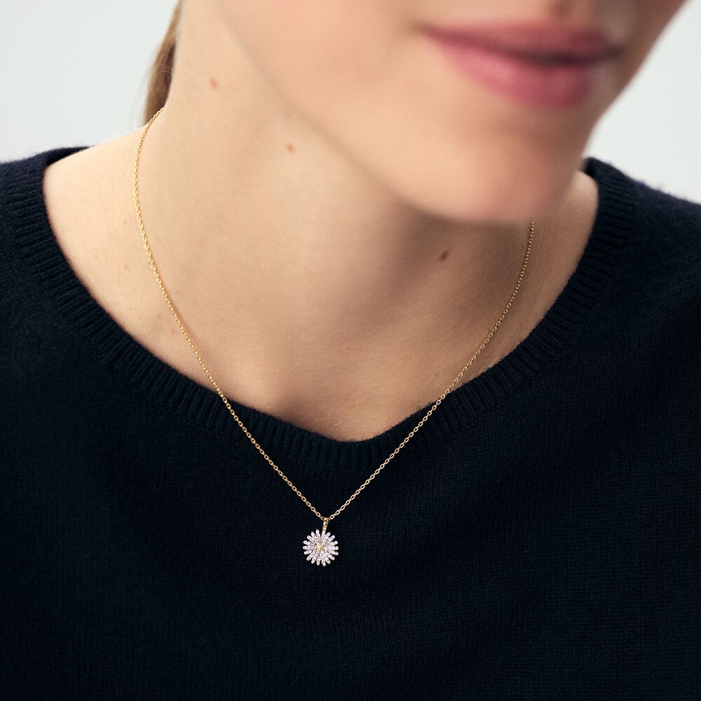 Choker necklace BLOSSOM - Crystal / Golden - Choker necklace  | Agatha