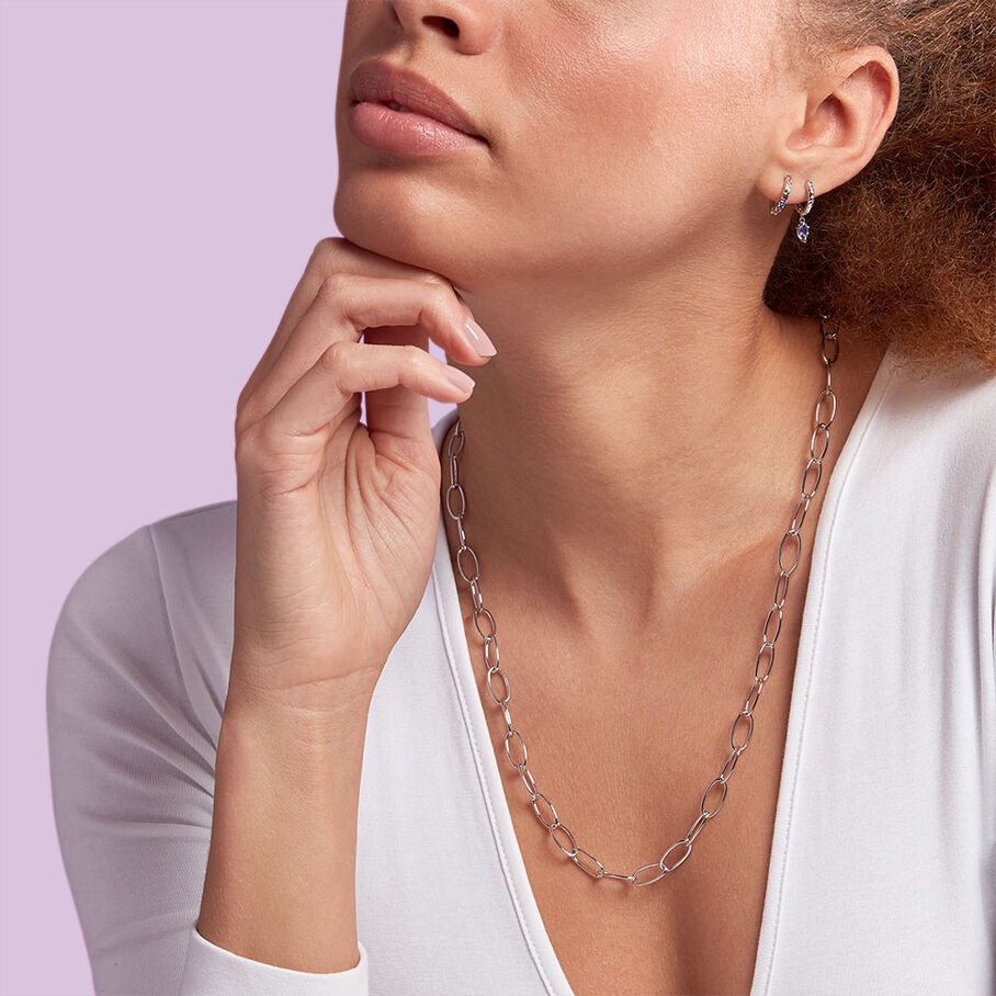 Hoop piercing MAMBA - Lavender / Silver - All jewellery  | Agatha