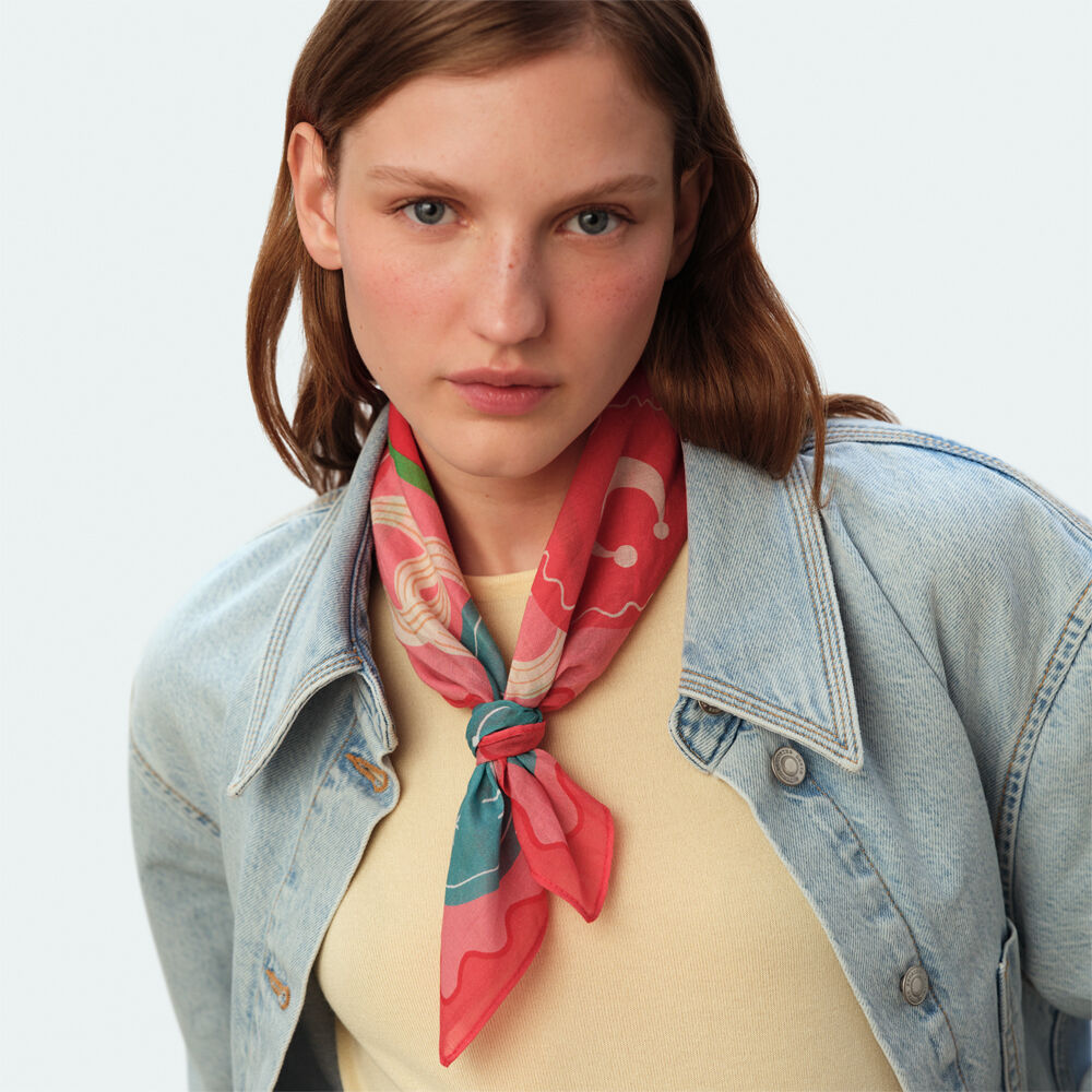 Scarf PANGEA - Pink / Blue - Accessories  | Agatha