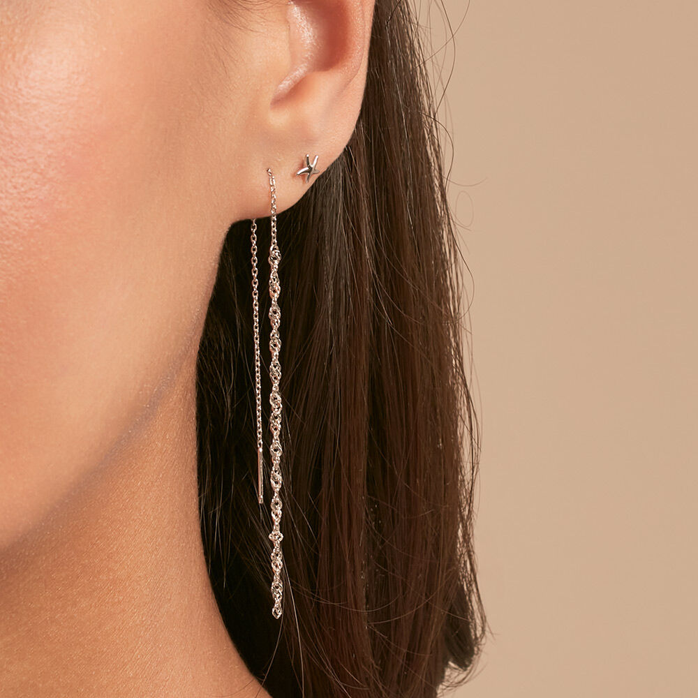 Piercing stud TWISTED - Silver - Piercings  | Agatha