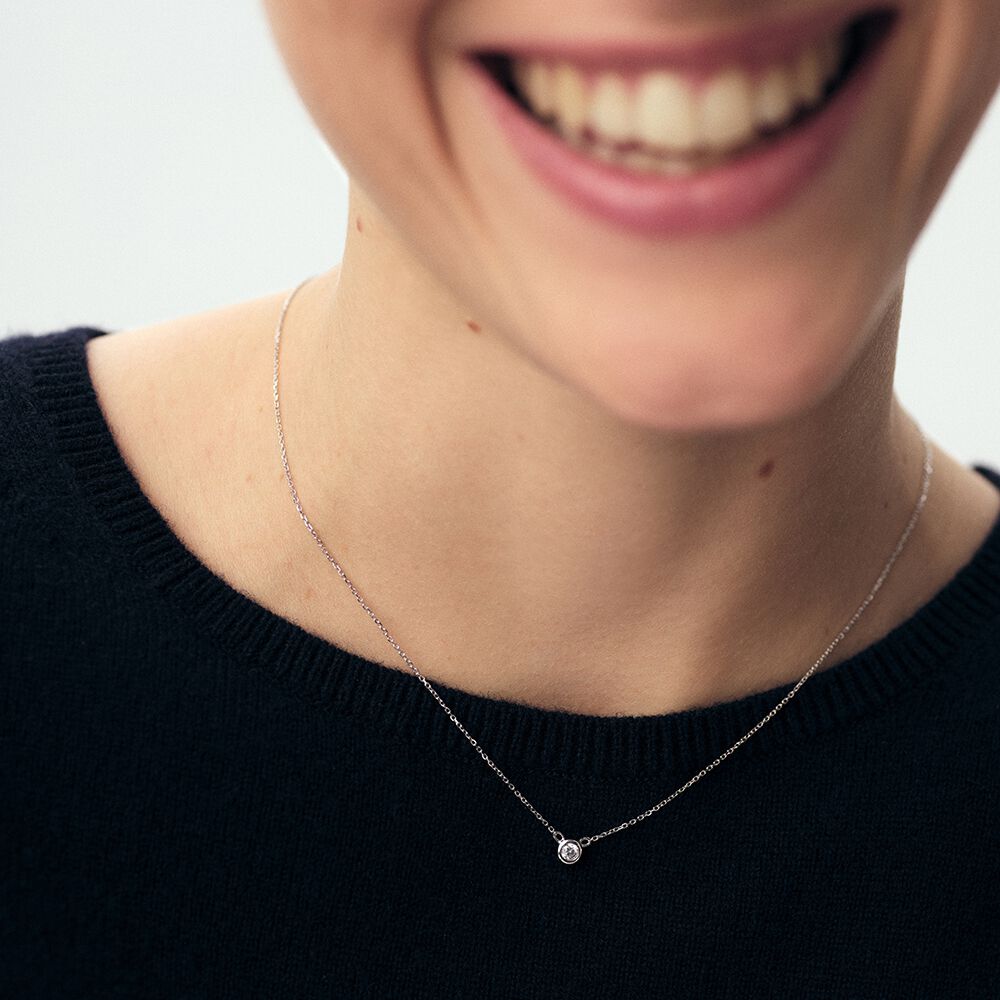 Choker necklace BRILLANT - Crystal / Silver - Choker necklace  | Agatha