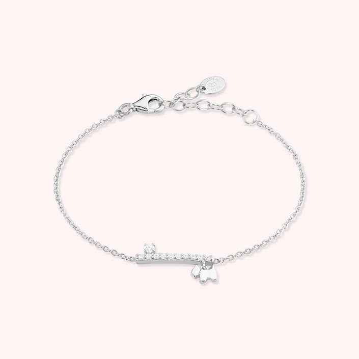 Link bracelet BRIGHTY - Crystal / Silver - All bracelets  | Agatha