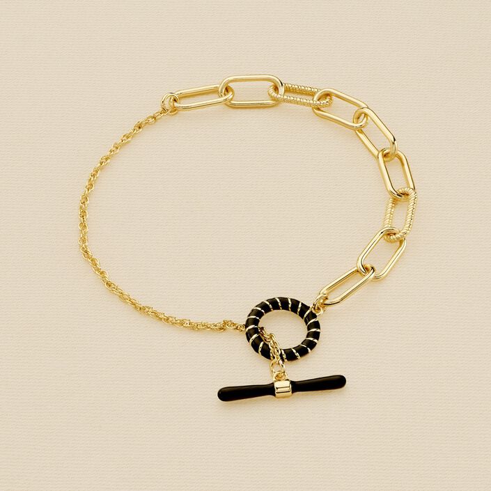 Link bracelet SESHA - Black / Gold - All bracelets  | Agatha