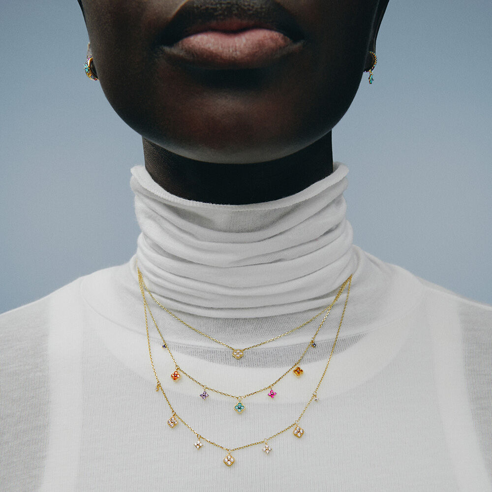 Choker necklace BELOVED - Crystal / Golden - Beloved  | Agatha