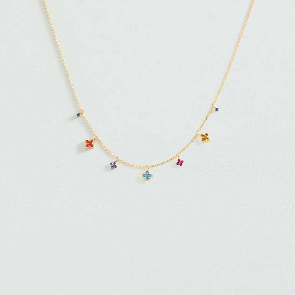 Choker necklace BELOVED - Multicolor / Gold
