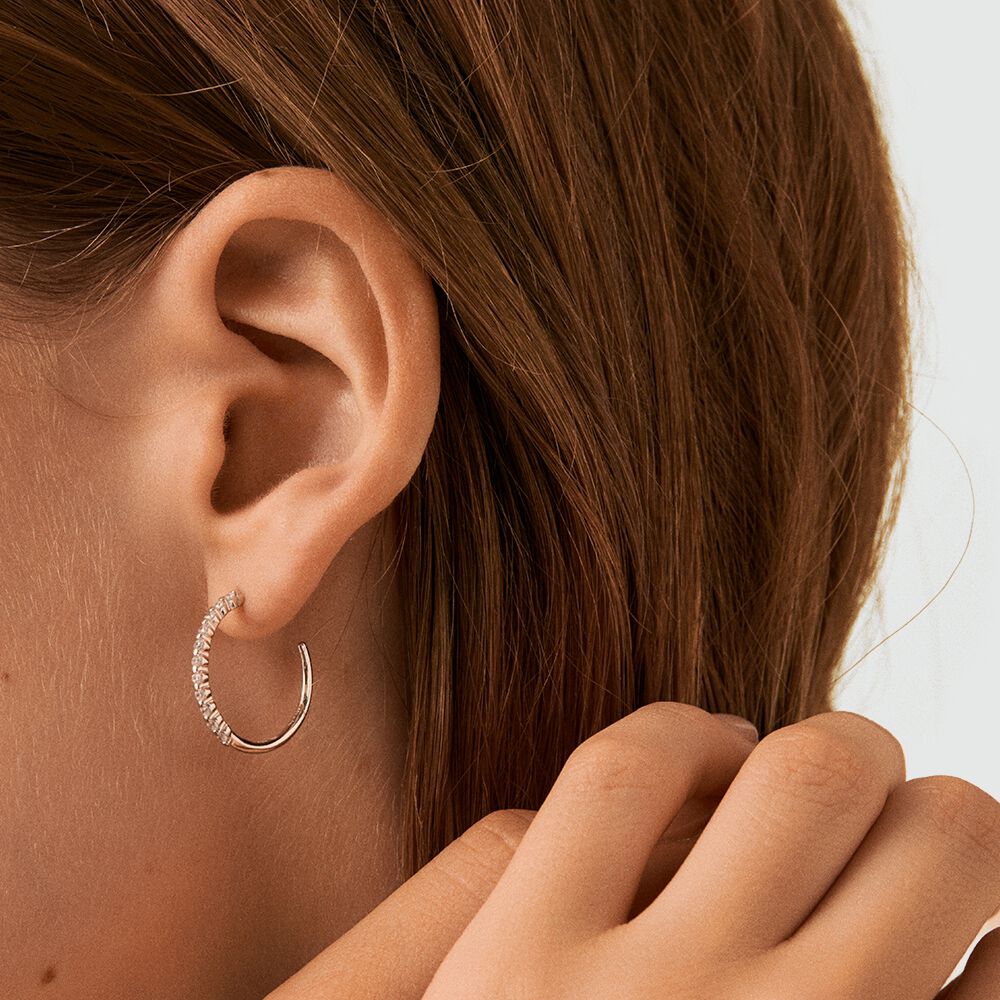 Hoops BELOVED - Crystal / Silver - Earrings  | Agatha