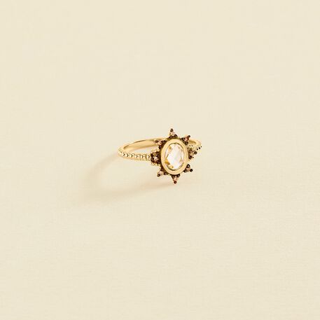 Thin ring DIAMONDS - Blue / Gold - All jewellery  | Agatha